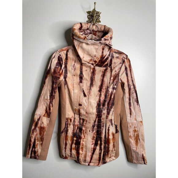 NWT Nicholas K Revised Brock Fitted Leather Jacket Bronze Tie Dye Size XS $880 - Picture 7 of 9